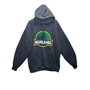 Port & Company Essential Fleece Black Pullover Hooded XL Sweatshirt GraphicPrint